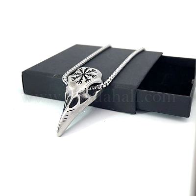 Винтажный кулон в виде черепа викинга с орлом из нержавеющей стали для мужчин VD7789-1