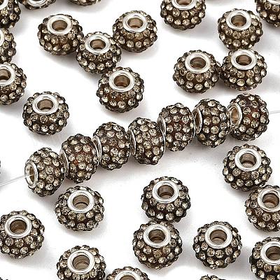 Бусины со стразами из смолы CPDL-H001-10x7mm-17-1