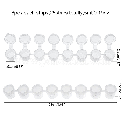 Пластиковые краски горшки полоски CON-PH0001-84-1