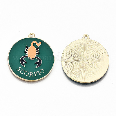 Подвески из эмали и сплава ENAM-S126-031I-RS-1