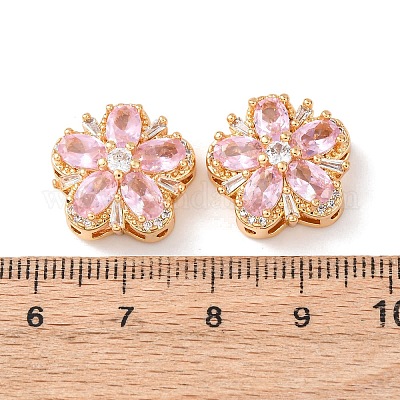 Латунные микро проложить кубического циркония бусы&nbsp;KK-A284-19G-03-1