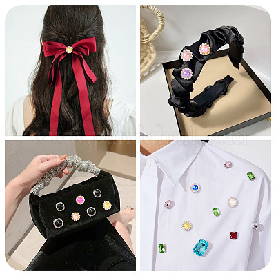 200 шт. 20-х цветные кабошоны из сплава со стразами FIND-TA0006-32-1