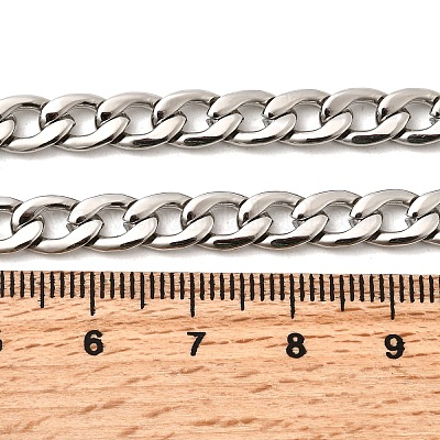 6 мм 304 нержавеющая сталь кубинские звенья цепи ожерелья для женщин мужчин NJEW-B134-01C-P-1