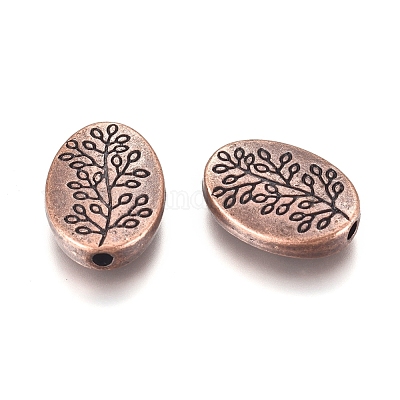 Сплавочные овальные бусины тибетского стиля  RLFH10181Y-NF-1