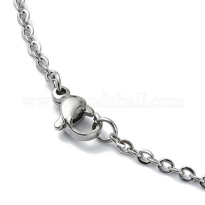 Колье с подвеской в виде феи из натуральных ракушек NJEW-JN04611-1