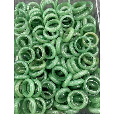 Естественный зеленый авантюрин палец кольца WG8089A-19-1