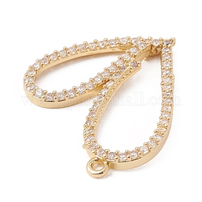 Экологически чистые подвески из латуни с микропаве из кубического циркония KK-F835-05G-1