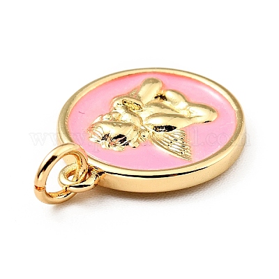 Латунь эмаль подвески KK-G416-38G-01-1