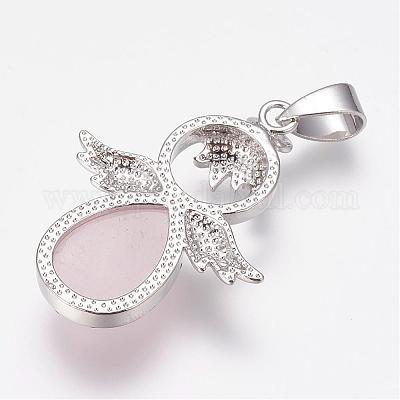 Природного розового кварца подвески G-G651-A10-1