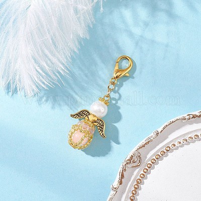 Подвески из светящегося акрила и стеклянных бусин ручной работы HJEW-MZ00379-02-1