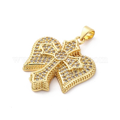 Латунные микро проложить кубического циркония подвески KK-S510-02G-1