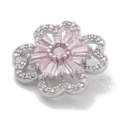 Стойка гальванопокрытие латунные кнопки с микропаве из кубического циркония KK-K293-06P-1