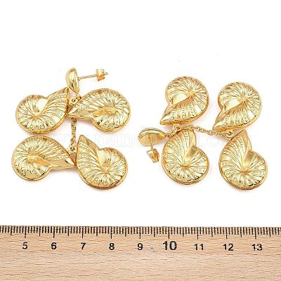 Серьги-гвоздики из нержавеющей стали 304 EJEW-P325-05G-G-1