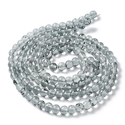 Строковые прозрачные стеклянные бусины в нитях GLAD-Q012-6mm-09-1