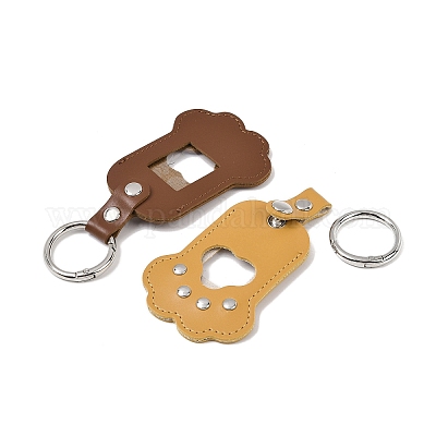 Брелки из искусственной кожи с отпечатками лап KEYC-Z008-01P-1