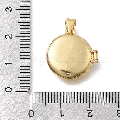 Латунные плоские круглые подвески-медальоны в форме сердца ко Дню святого Валентина KK-D431-035F-G-1