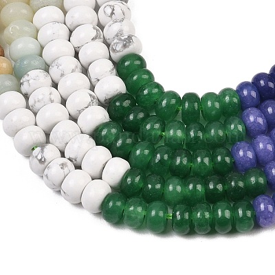 Нити из натуральных цветочных бусин: амазонита&nbsp;G-Z135-C06-1