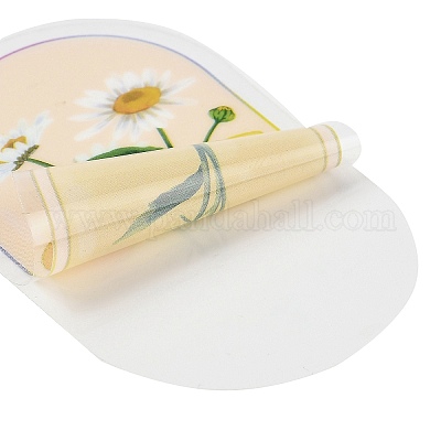 50 шт. капсула с цветочными наклейками из ПВХ STIC-E006-01-1