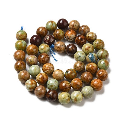 Натуральные бусины из желтой хризоколлы G-H298-A07-03-1