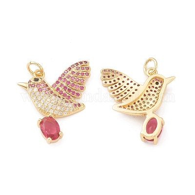 Кулоны из экологически чистой латуни с микропаве и кубическим цирконием KK-I698-11G-1