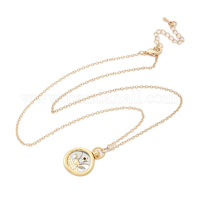 Латунные ожерелья с подвесками таро «Двенадцать созвездий» NJEW-Q006-01L-G-1