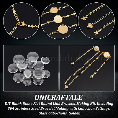 Набор для изготовления браслета из плоских круглых звеньев своими руками DIY-UN0003-85-1