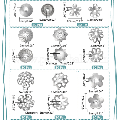 240 шт. 8 колпачка из нержавеющей стали 304 STAS-PH0005-41-1