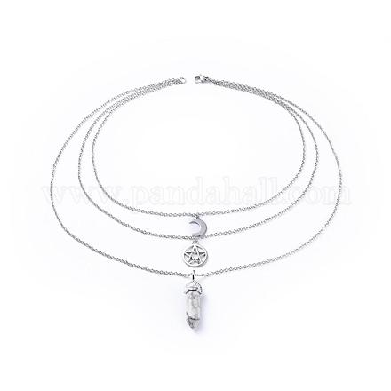 Кулон пули натуральный хаулит NJEW-JN02457-05-1