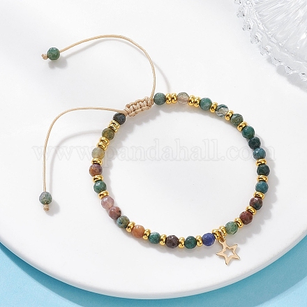 Браслеты с подвесками из нержавеющей стали Star 201 BJEW-JB12801-01-1