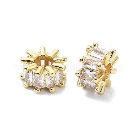 Покрытие стойки латунь микропаве прозрачные кубические циркониевые бусины KK-U014-04G-1