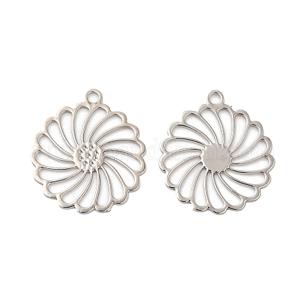 Долговечный латунный кулон с филигранью и стразами KK-K336-28P-1