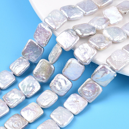 Нити бусин из натурального зернистого жемчуга кеши в стиле барокко PEAR-S020-K09-2-1