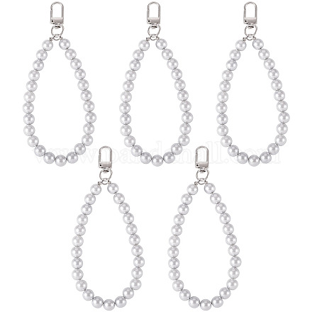 5шт. пластиковая круглая подвеска из бусин HJEW-TAC0059-1