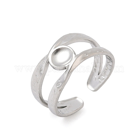 Фурнитура для открытых манжетных колец из нержавеющей стали 304 RJEW-A079-10A-P-1