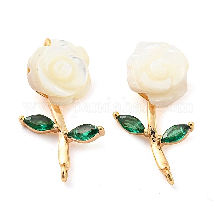 Подвески из латуни из натуральных пресноводных ракушек KK-Q806-04G-1