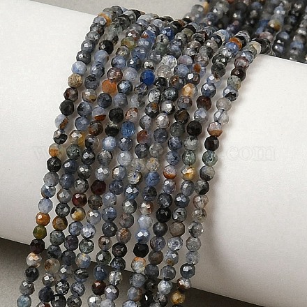 Натуральные нити из кианита / цианита / дистенового бисера&nbsp;G-D347-A02-2mm-1