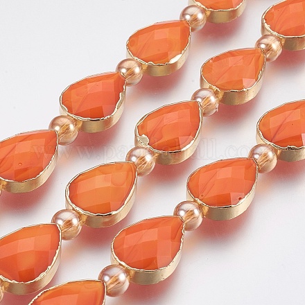 Непрозрачное стекло бисер нитей EGLA-I008-09G-1