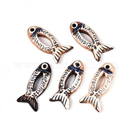 Ручной работы фарфора большие кулоны PORC-T133-40-1