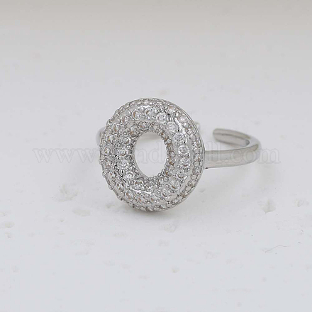 Латунные кольца из манжеты с прозрачным цирконием FS-WG17FF6-15-1