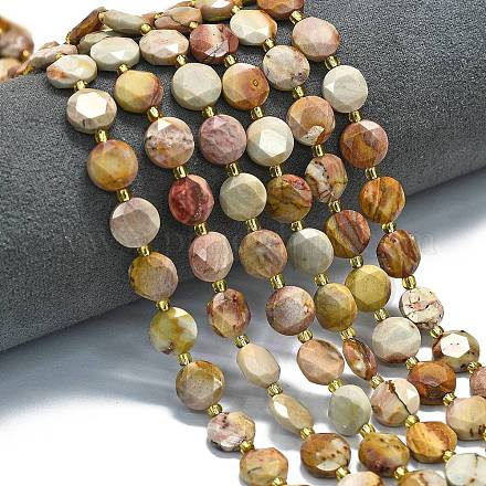 Нити из натуральных африканских агатов G-C116-A114-01-1