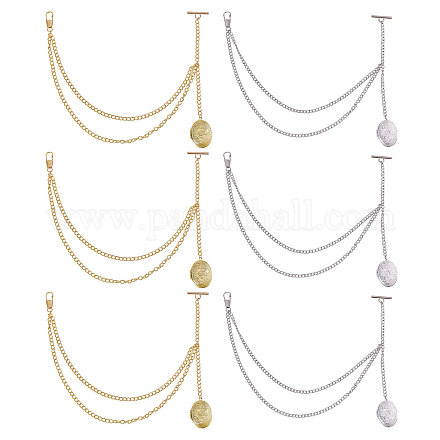 6шт 2 стиля латунный овальный медальон подвеска украшения HJEW-CA00064-1