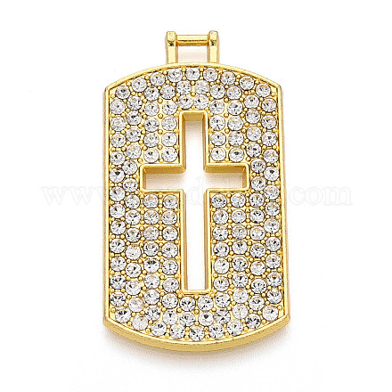 Подвески из сплава и страза PALLOY-N182-12G-1