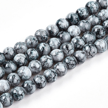 Выпечка окрашенные стеклянные бусины пряди X1-DGLA-N003-4mm-A06-1