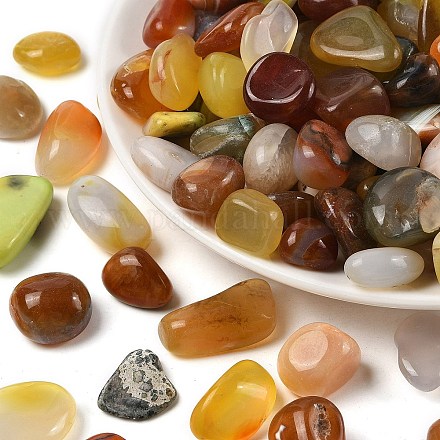 Окрашенные и нагретые натуральные бусины из агата G-J402-03C-03-1