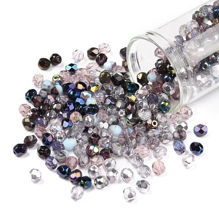 Полированные чешские стеклянные бусины LAMP-O017-151-VM4-1