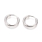 Tarnish Resistant 304 Stainless Steel Huggie Hoop Earrings, Hypoallergenic Earrings, with 316 Surgical Stainless Steel Pin, Stainless Steel Color, 10 Gauge, 17x2.5mm, Pin: 1mm, Inner Diameter: 12mm