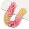 Transparent Painted Glass Beads Strands, Faceted, Rondelle, Colorful, 2.6x2.5mm, Hole: 0.5mm, about 135~140pcs/strand, 26~27cm
