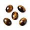 Natural Tiger Eye Cabochons, Faceted, Oval, 18x13x6mm