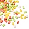 4 Colors Christmas 2-Hole Baking Paint Glass Seed Beads, Rectangle, Mixed Color, 5x2.5x2mm, Hole: 0.8mm