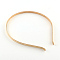 Hair Accessories Iron Hair Band Findings, Golden, 115mm